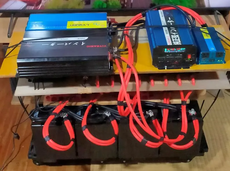 ポータブル電源の自作】仮組み立て|2000W/1500W/1000W/500W放電4選