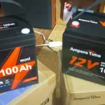 Li Time12V100ah Mini Ampere Time12V100ahサイズ比較(バッテリー本体見た目)
