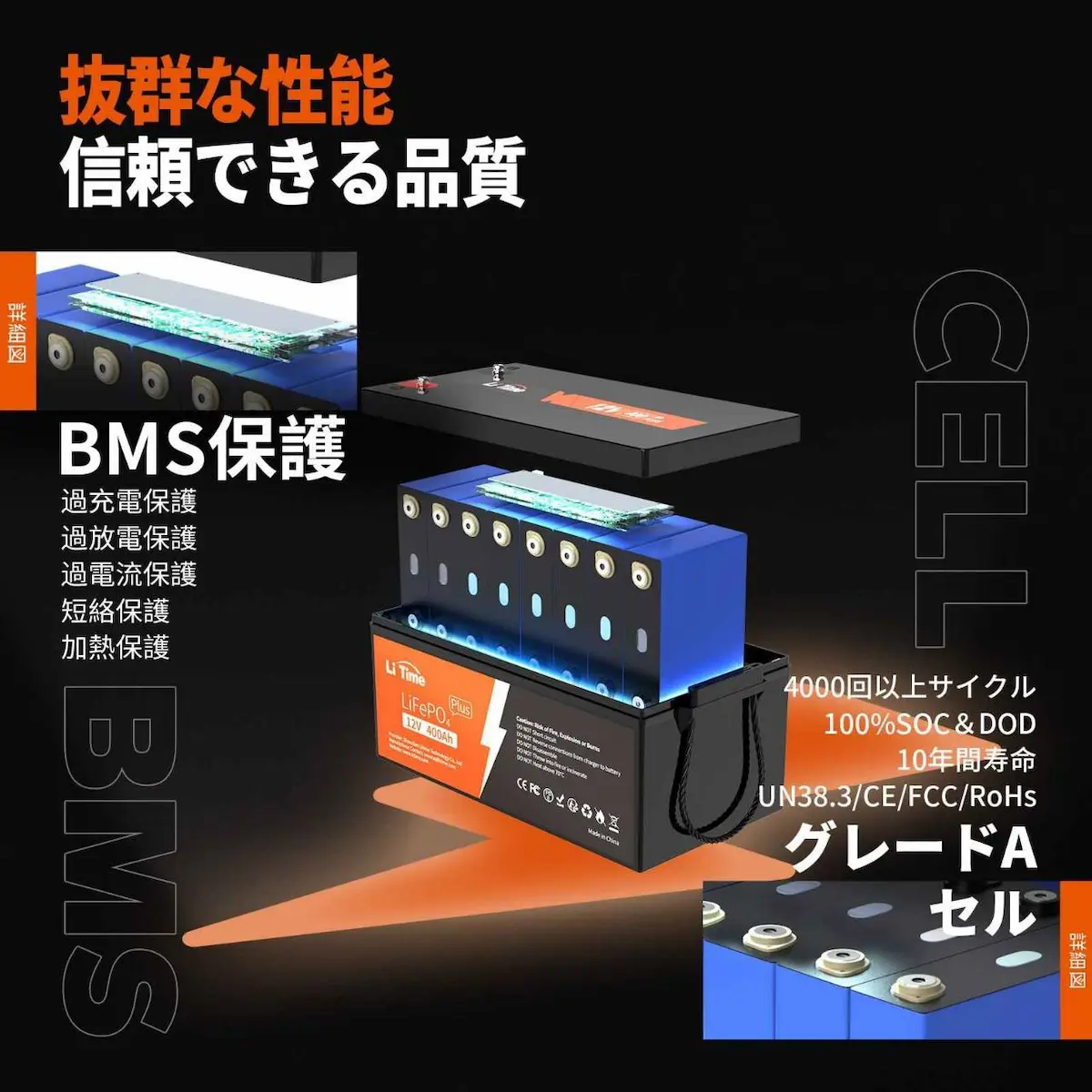 12V400ah BMS250A