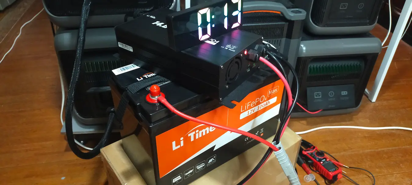 充電・放電】LiTimeリン酸鉄リチウムイオンバッテリー12V100Ah MAXレビュー