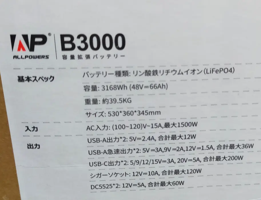 B3000データ