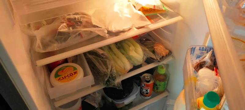 冷蔵庫の内部「冷気出た・照明点灯した」