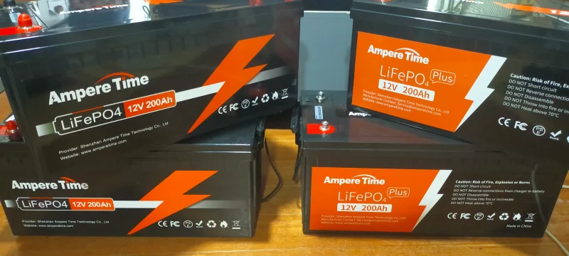Ampere Time LifePO4バッテリー12V200ah2個