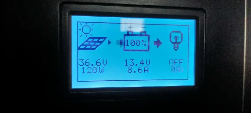 ベランダ太陽光36.6V120W発電