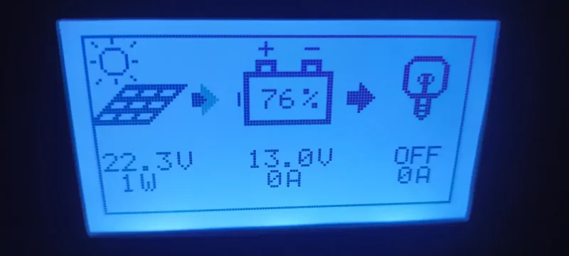 バッテリー電圧13.0V