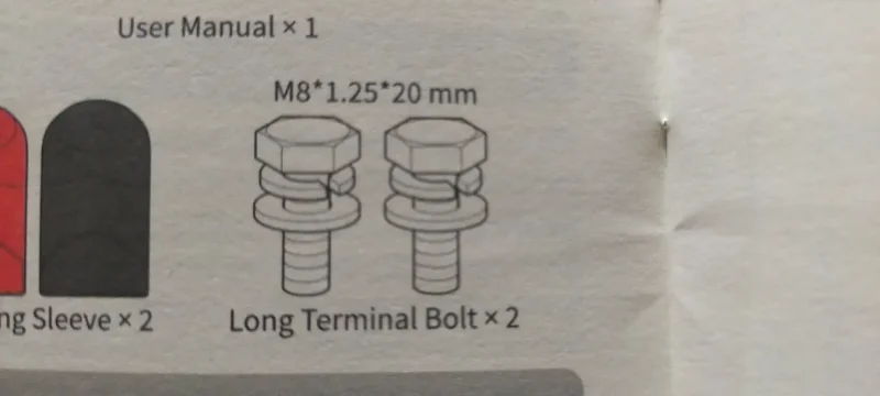 バッテリー接続ボルトM8 1.25 20㎜