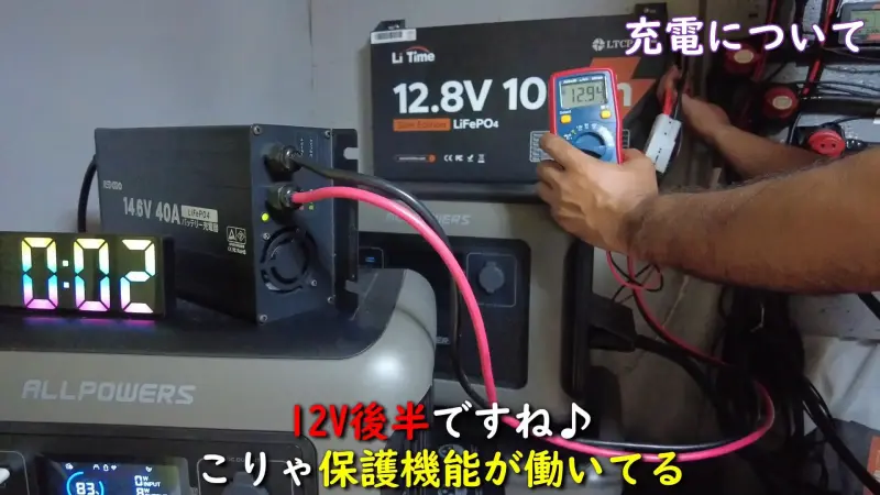 過充電保護中12.94V